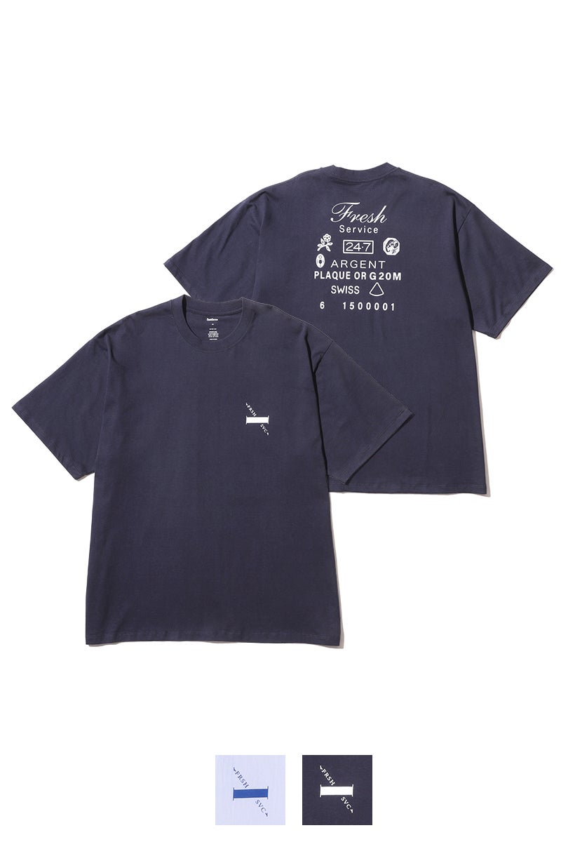 FreshService(フレッシュサービス) CORPORATE PRINTED S/S TEE "TIMEPIECE" コーポレートプリント半袖Tシャツ タイムピース FSC261-70151