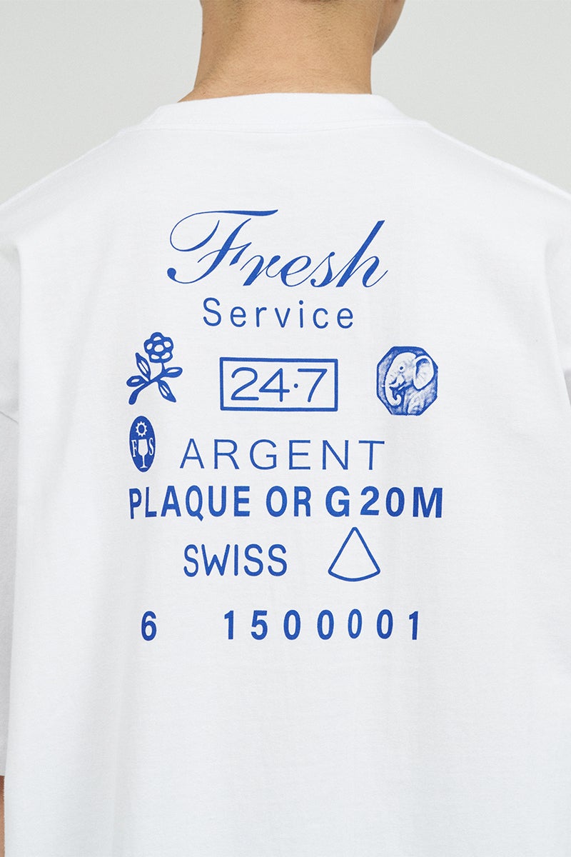 FreshService(フレッシュサービス) CORPORATE PRINTED S/S TEE "TIMEPIECE" コーポレートプリント半袖Tシャツ タイムピース FSC261-70151