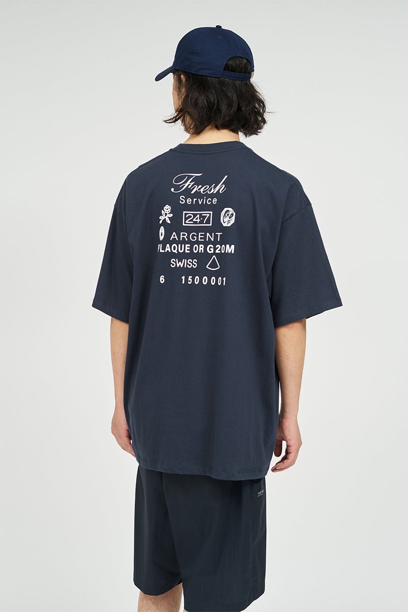 FreshService(フレッシュサービス) CORPORATE PRINTED S/S TEE "TIMEPIECE" コーポレートプリント半袖Tシャツ タイムピース FSC261-70151