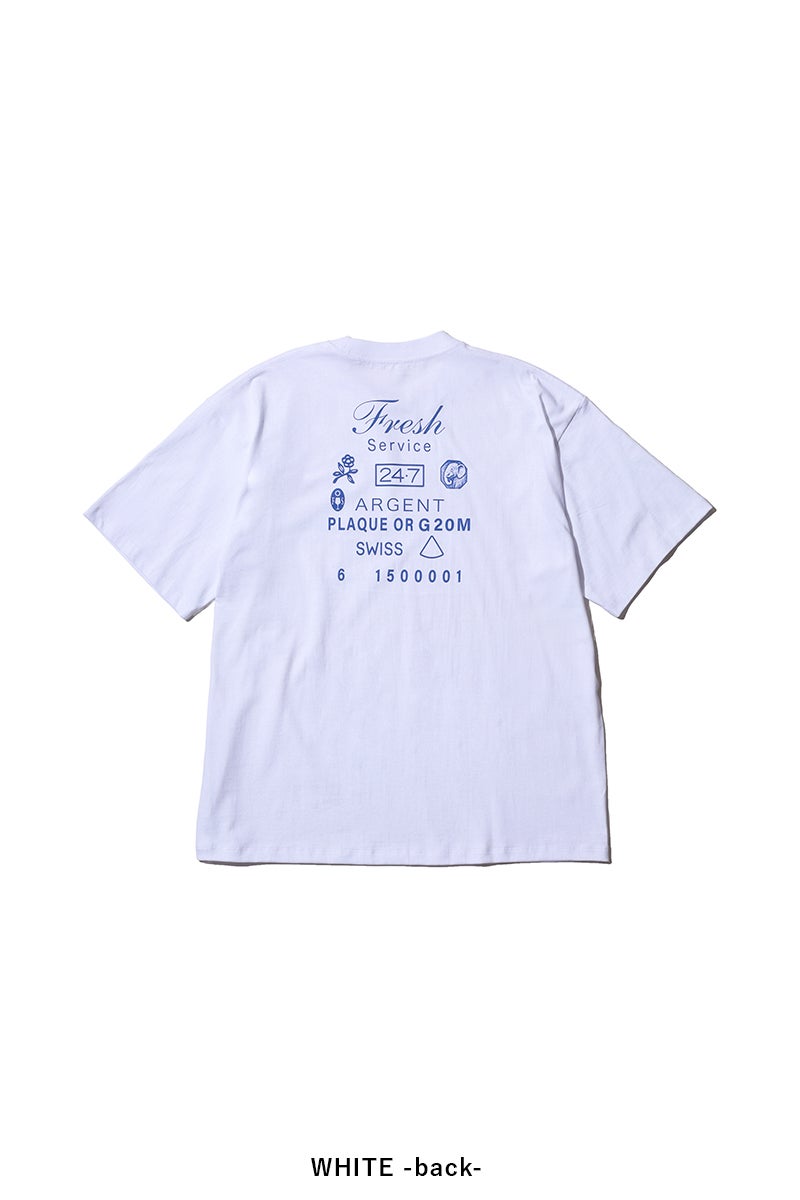 FreshService(フレッシュサービス) CORPORATE PRINTED S/S TEE "TIMEPIECE" コーポレートプリント半袖Tシャツ タイムピース FSC261-70151
