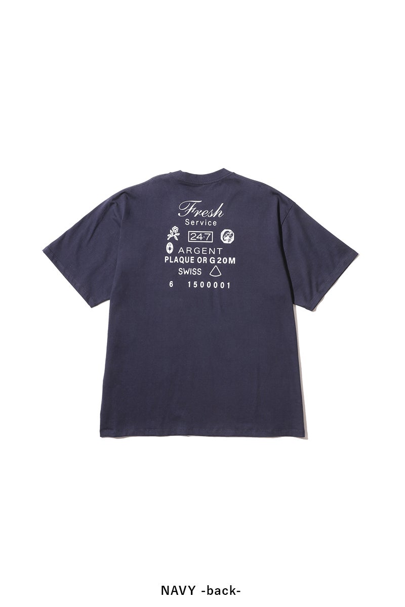 FreshService(フレッシュサービス) CORPORATE PRINTED S/S TEE "TIMEPIECE" コーポレートプリント半袖Tシャツ タイムピース FSC261-70151