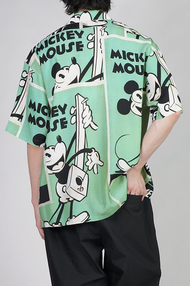 Porter Classic(ポータークラシック) DISNEY VP / PC ALOHA COLLECTION ALOHA SHIRT / MICKEY & GUITAR ディズニーヴィンテージポスター ポータークラシックアロハコレクション アロハシャツ ミッキー＆ギター DP-024-3965