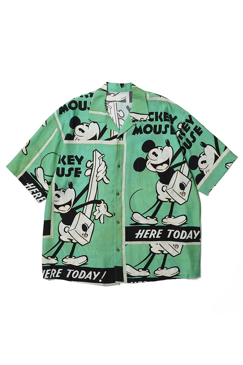 Porter Classic(ポータークラシック) DISNEY VP / PC ALOHA COLLECTION ALOHA SHIRT / MICKEY & GUITAR ディズニーヴィンテージポスター ポータークラシックアロハコレクション アロハシャツ ミッキー＆ギター DP-024-3965