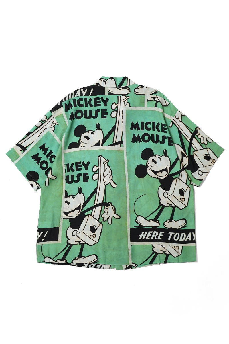 Porter Classic(ポータークラシック) DISNEY VP / PC ALOHA COLLECTION ALOHA SHIRT / MICKEY & GUITAR ディズニーヴィンテージポスター ポータークラシックアロハコレクション アロハシャツ ミッキー＆ギター DP-024-3965
