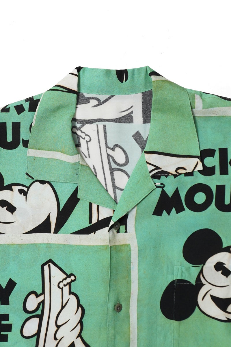 Porter Classic(ポータークラシック) DISNEY VP / PC ALOHA COLLECTION ALOHA SHIRT / MICKEY & GUITAR ディズニーヴィンテージポスター ポータークラシックアロハコレクション アロハシャツ ミッキー＆ギター DP-024-3965