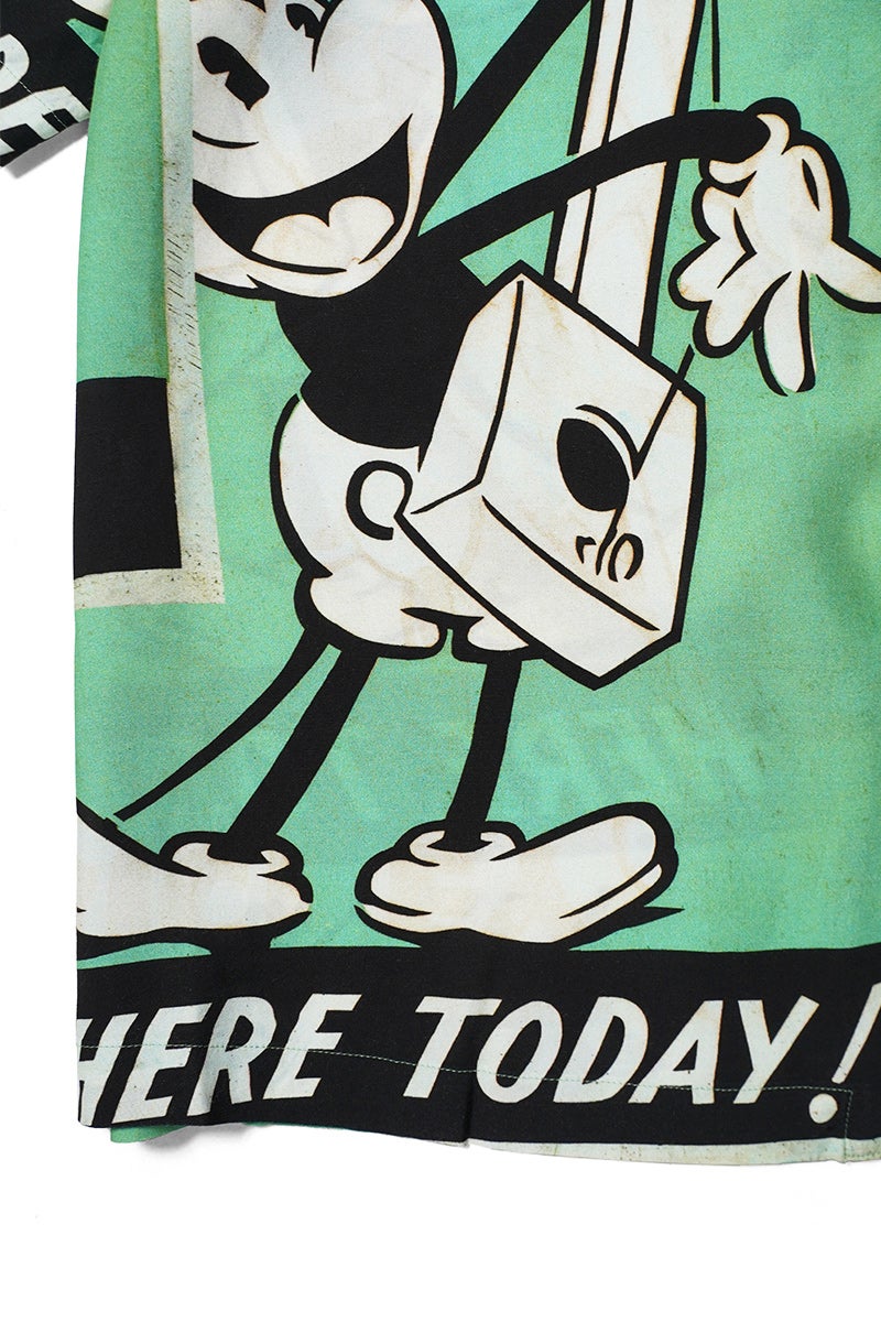 Porter Classic(ポータークラシック) DISNEY VP / PC ALOHA COLLECTION ALOHA SHIRT / MICKEY & GUITAR ディズニーヴィンテージポスター ポータークラシックアロハコレクション アロハシャツ ミッキー＆ギター DP-024-3965