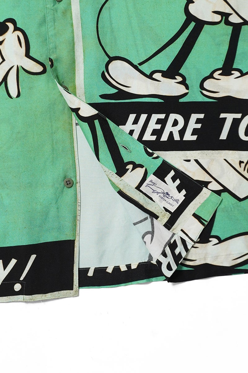 Porter Classic(ポータークラシック) DISNEY VP / PC ALOHA COLLECTION ALOHA SHIRT / MICKEY & GUITAR ディズニーヴィンテージポスター ポータークラシックアロハコレクション アロハシャツ ミッキー＆ギター DP-024-3965