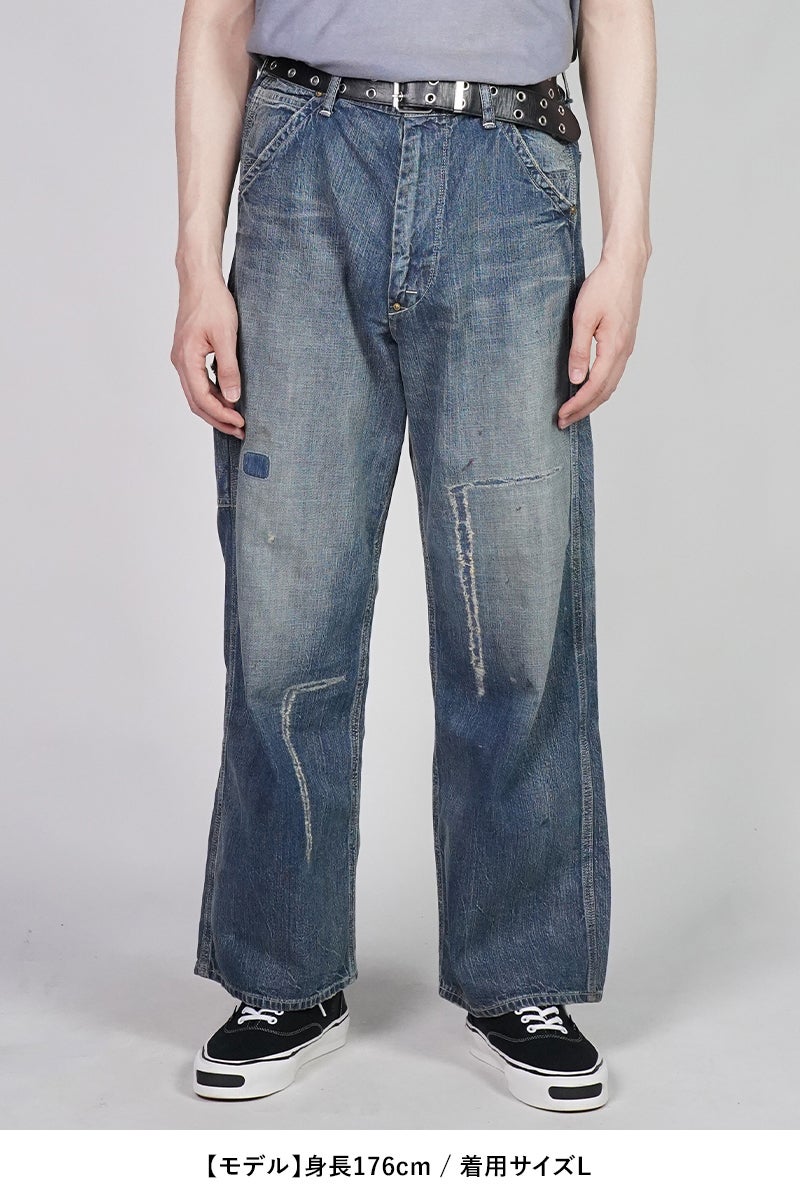 BOWWOW(バウワウ) HERITAGE DENIM PAINTER PANTS AGED ヘリテージデニムペインターパンツエイジド BW261-HDPP