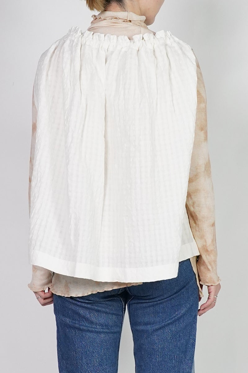 kengo(ケンゴ) linen cotton pokopoko gingham check top リネンコットンポコポコギンガムチェックトップス K26SS-BL1