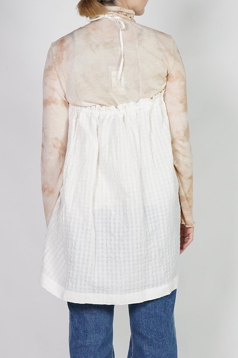 kengo(ケンゴ) linen cotton pokopoko gingham check top リネンコットンポコポコギンガムチェックトップス K26SS-BL1