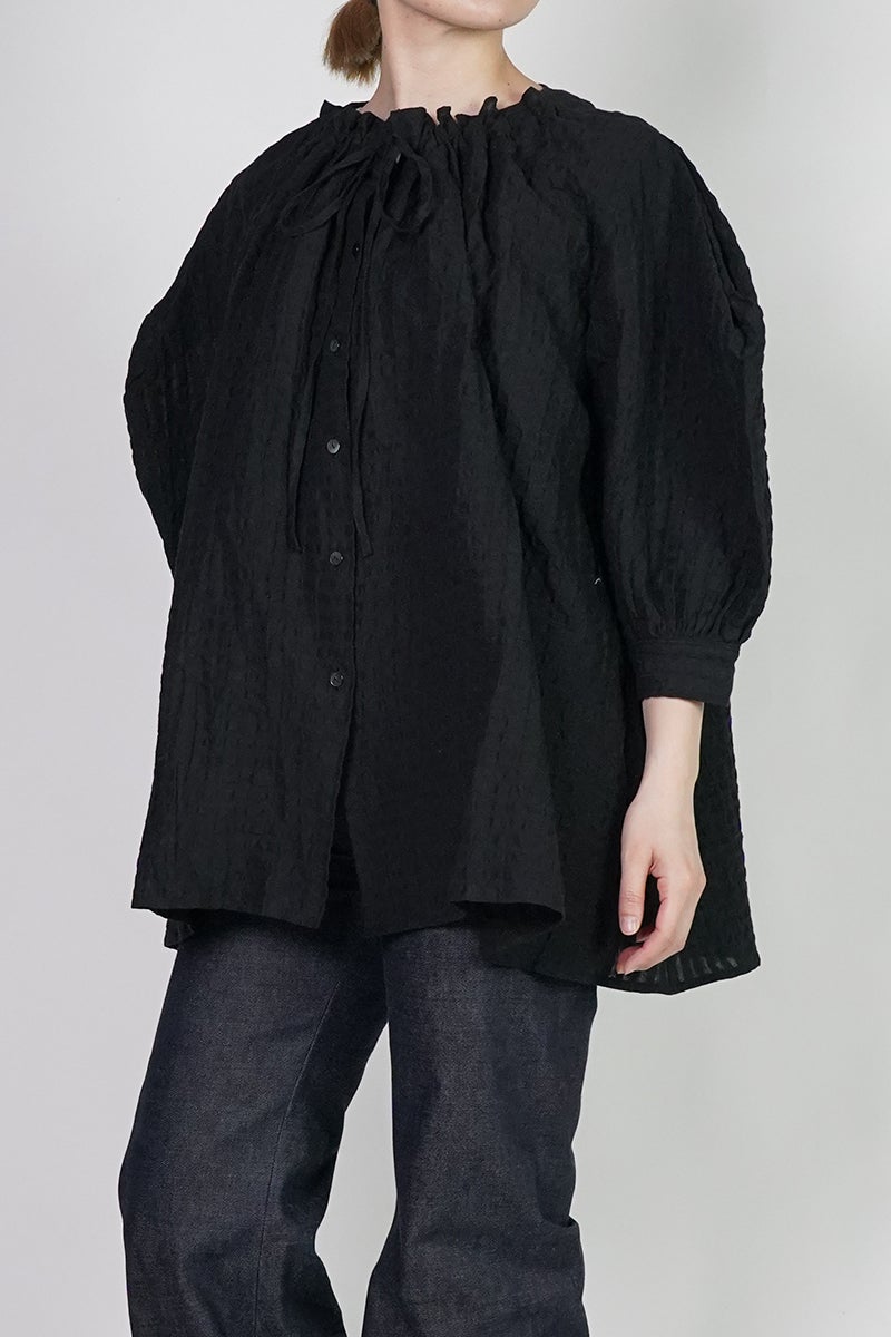 kengo(ケンゴ) linen cotton pokopoko gingham check blouse リネンコットンポコポコギンガムチェックブラウス K26SS-BL2