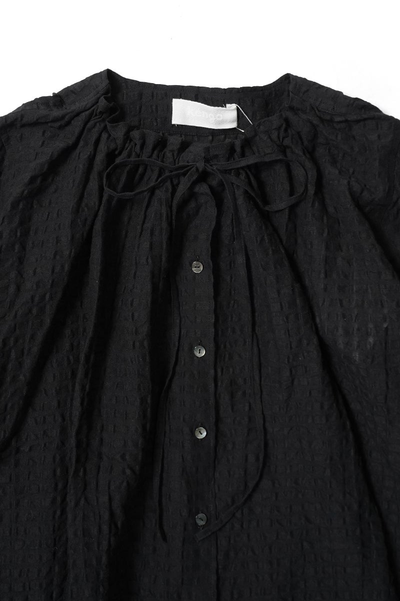 kengo(ケンゴ) linen cotton pokopoko gingham check blouse リネンコットンポコポコギンガムチェックブラウス K26SS-BL2