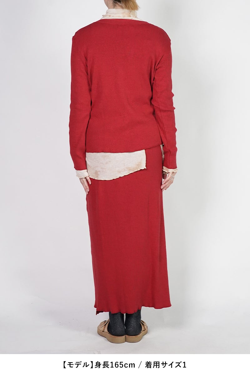 kengo(ケンゴ) garagara rib long skirt ガラガラリブロングスカート K26SS-SK1