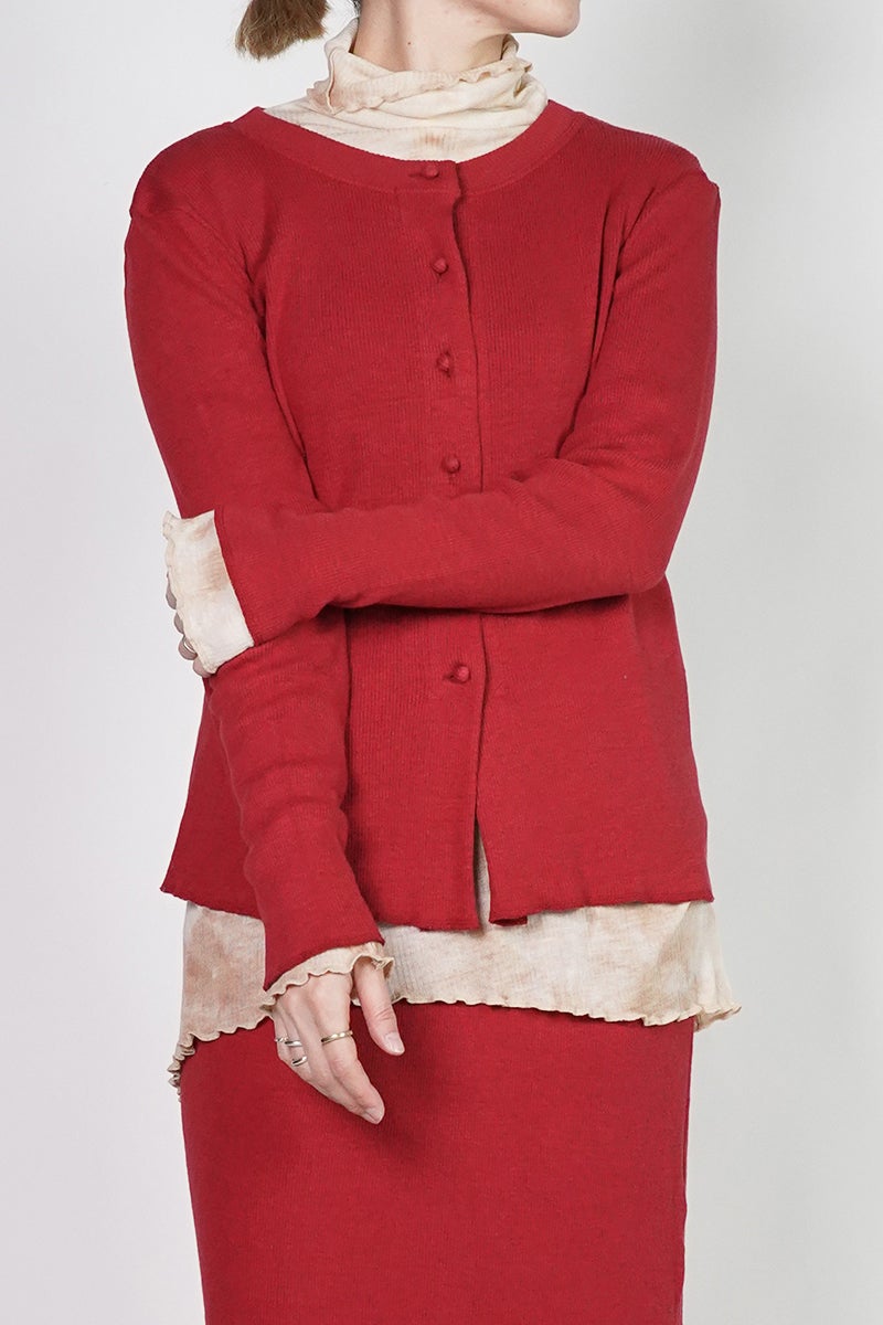 kengo(ケンゴ) garagara rib crew neck cardigan ガラガラリブクルーネックカーディガン K26SS-TP5