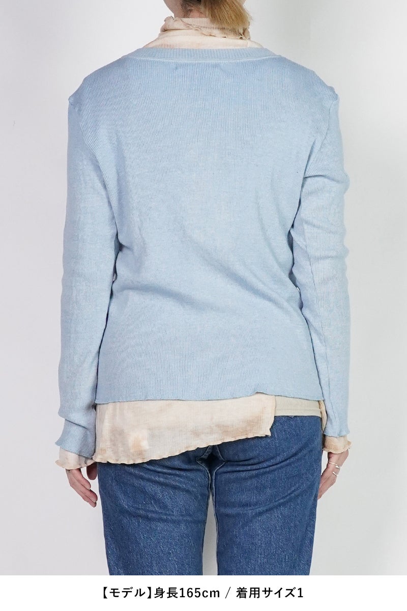 kengo(ケンゴ) garagara rib crew neck cardigan ガラガラリブクルーネックカーディガン K26SS-TP5