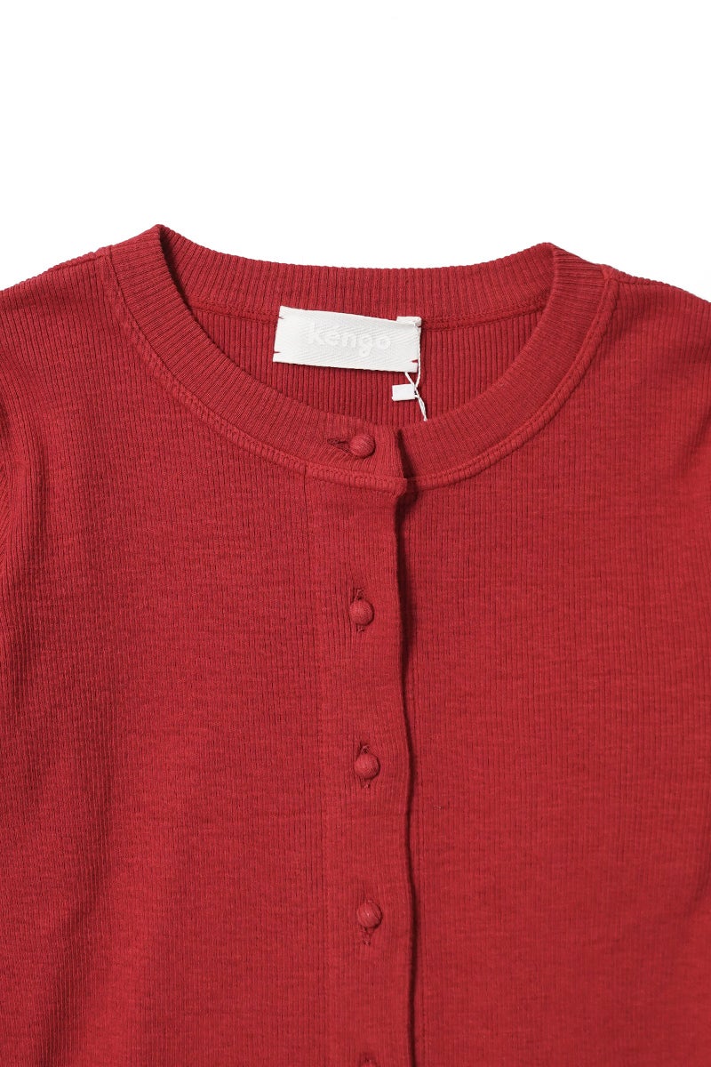 kengo(ケンゴ) garagara rib crew neck cardigan ガラガラリブクルーネックカーディガン K26SS-TP5