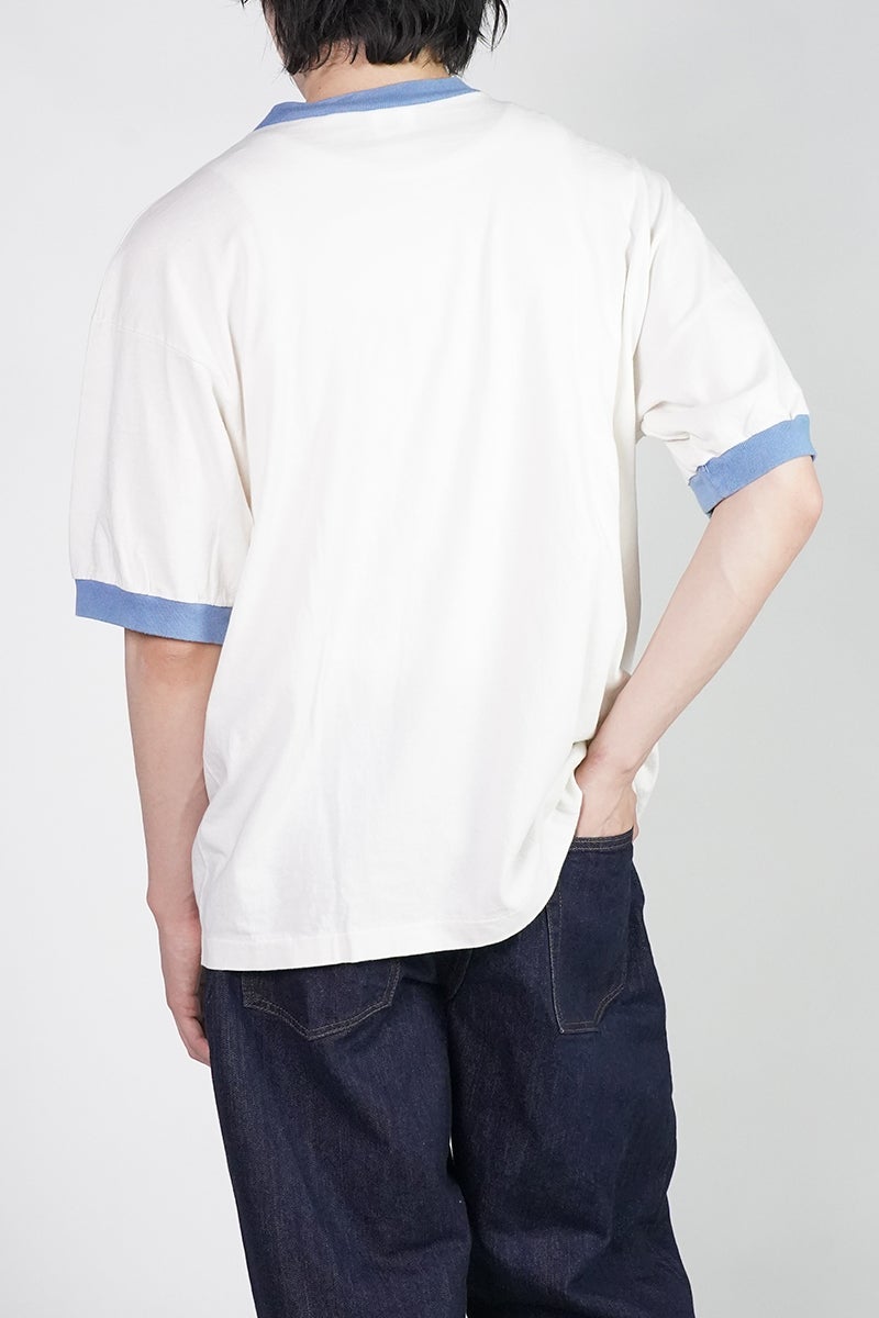 SAINT Mxxxxxx(セントマイケル) SM-MK8-0000-C16 / BOS_SS T-SHIRT / RINGER TEE / WHITE リンガーTシャツ
