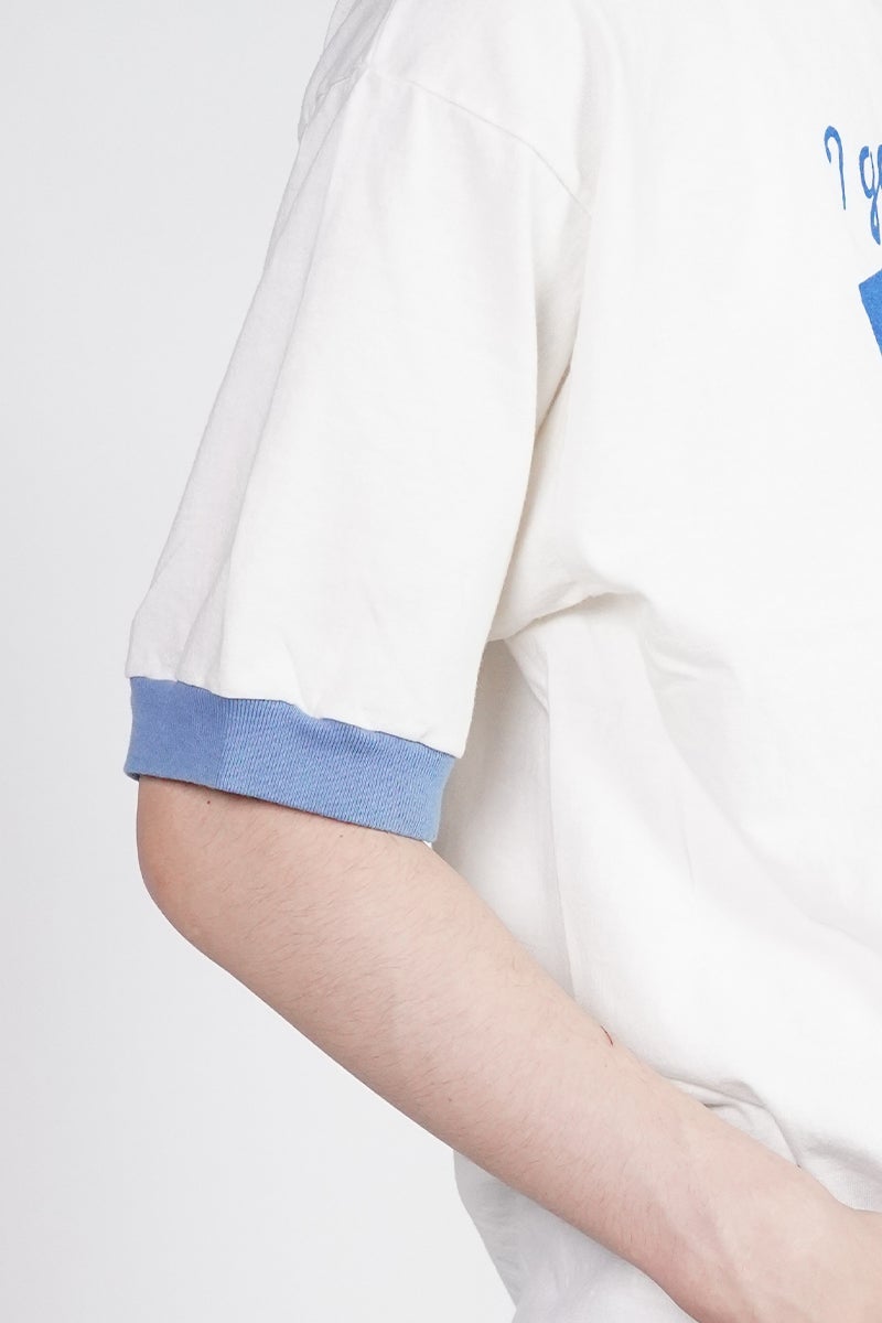 SAINT Mxxxxxx(セントマイケル) SM-MK8-0000-C16 / BOS_SS T-SHIRT / RINGER TEE / WHITE リンガーTシャツ