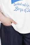 SAINT Mxxxxxx(セントマイケル) SM-MK8-0000-C16 / BOS_SS T-SHIRT / RINGER TEE / WHITE リンガーTシャツ