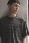 ANOTHER OFFICE(アナザーオフィス) Ordinary Multi Stripe Pocket TEE オーディナリーマルチストライプポケットTシャツ AOFSTS016