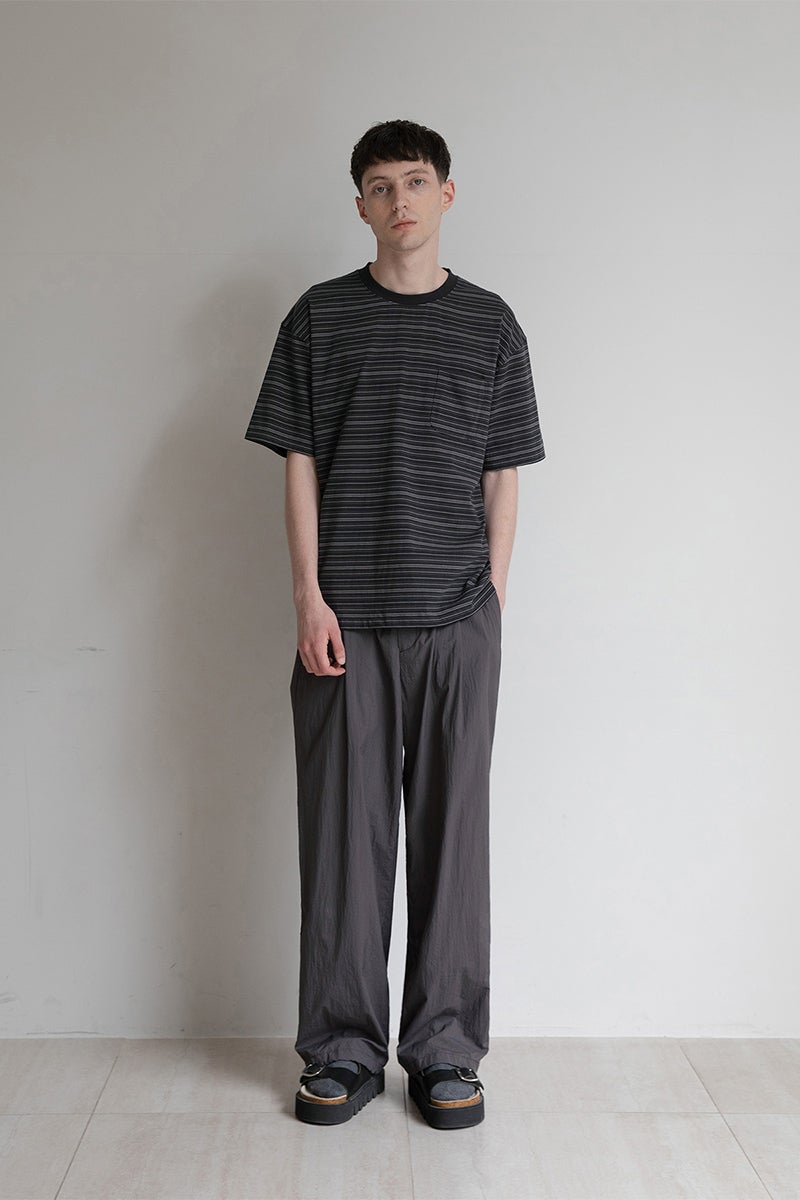 ANOTHER OFFICE(アナザーオフィス) Ordinary Multi Stripe Pocket TEE オーディナリーマルチストライプポケットTシャツ AOFSTS016