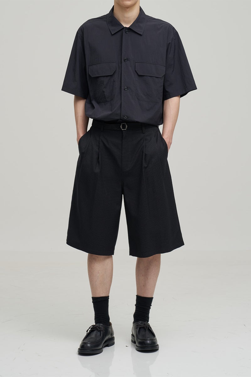 ANOTHER OFFICE(アナザーオフィス) Hemingway Stripe Bermuda Pants ヘミングウェイストライプバミューダパンツ AOGSPT013