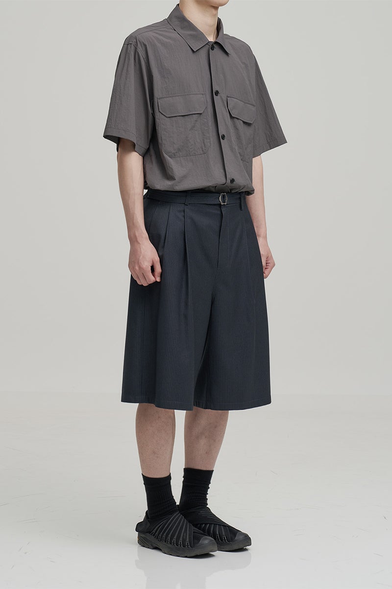 ANOTHER OFFICE(アナザーオフィス) Hemingway Stripe Bermuda Pants ヘミングウェイストライプバミューダパンツ AOGSPT013