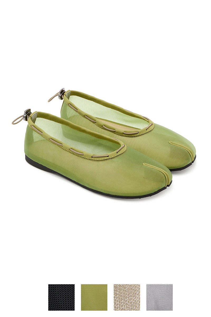 PAES(ペイズ) 20256 Mesh Air String Flat Pumps メッシュエアーストリングフラットパンプス