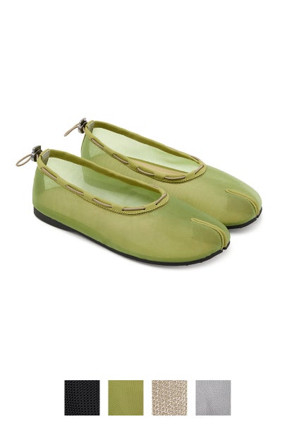 PAES(ペイズ) 20256 Mesh Air String Flat Pumps メッシュエアーストリングフラットパンプス