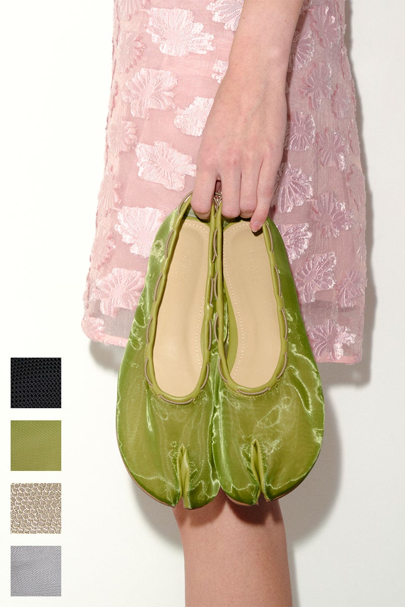 PAES(ペイズ) 20256 Mesh Air String Flat Pumps メッシュエアーストリングフラットパンプス