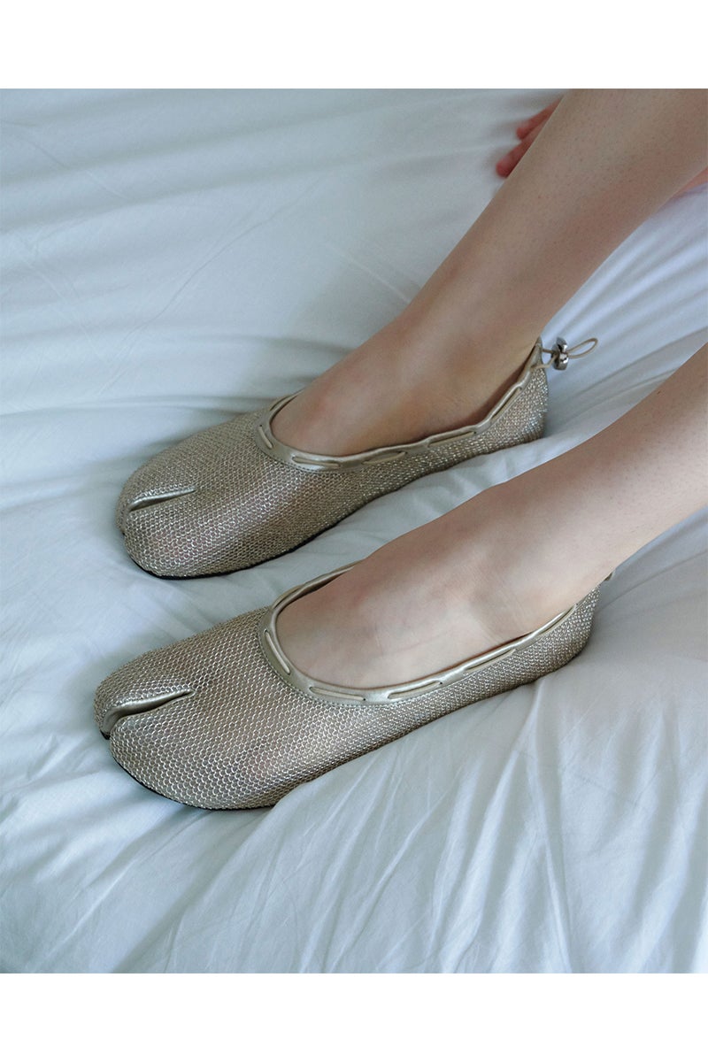 PAES(ペイズ) 20256 Mesh Air String Flat Pumps メッシュエアーストリングフラットパンプス