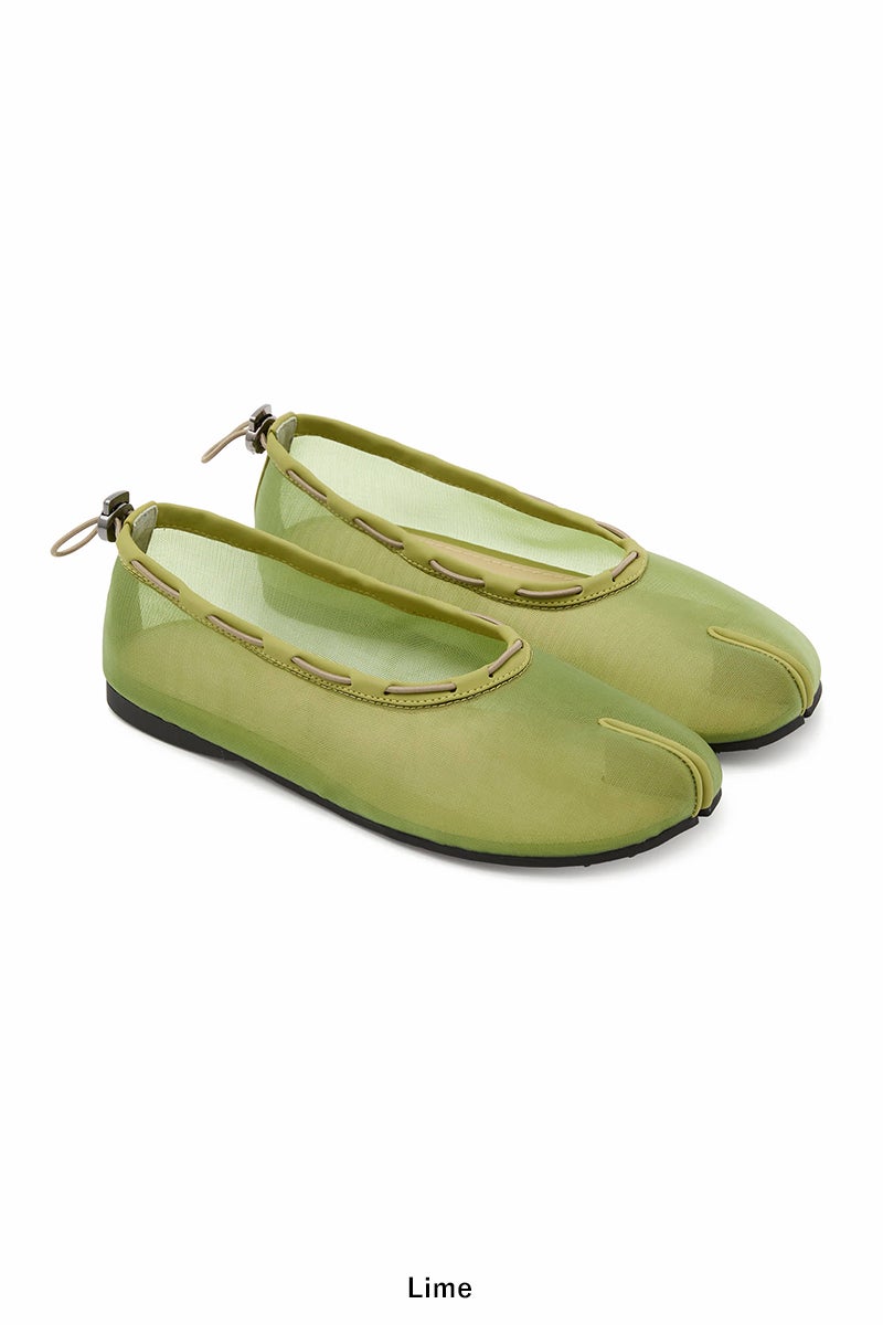 PAES(ペイズ) 20256 Mesh Air String Flat Pumps メッシュエアーストリングフラットパンプス