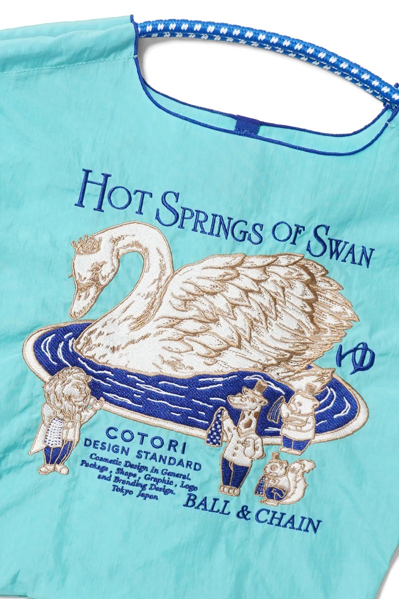 Ball & Chain(ボールアンドチェーン) C.HOT SPRINGS OF SWAN (M) コトリデザイン 白鳥(M) ショッピングバック トートバッグ 321009