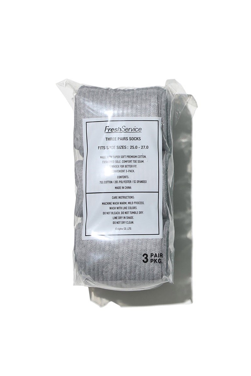 FreshService(フレッシュサービス) ORIGINAL 3-PACK SOCKS オリジナル3パックソックス FSP262-90092B