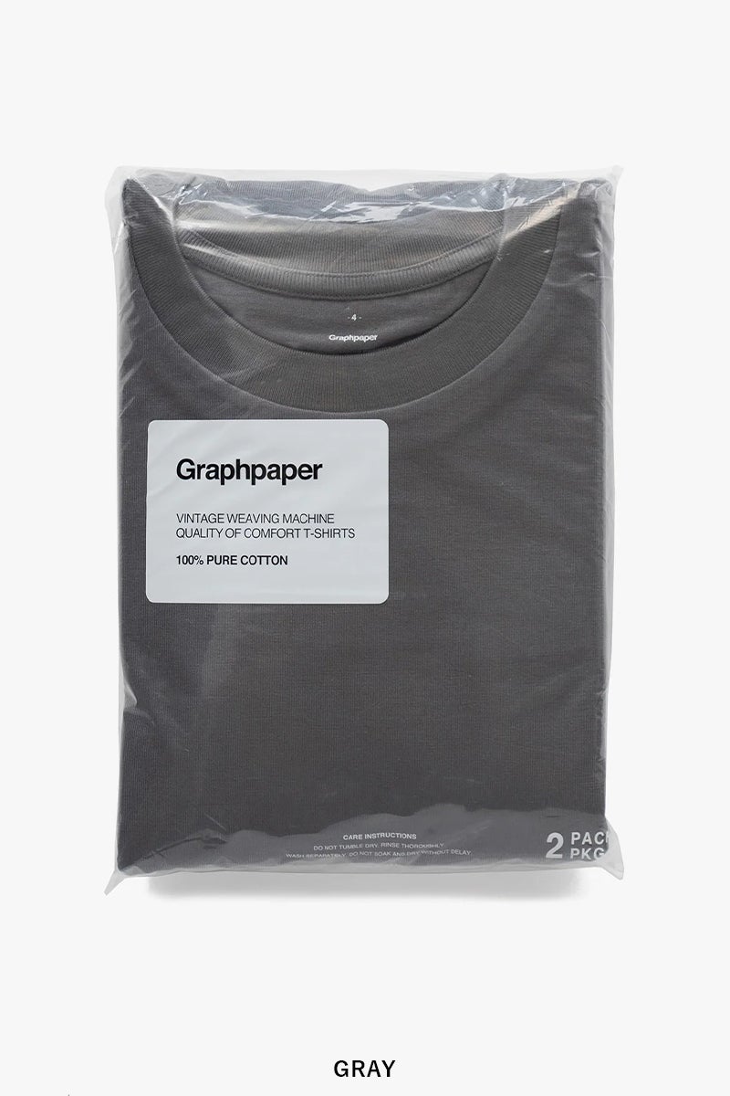 Graphpaper(グラフペーパー) 2-Pack Crew Neck Tee 2パッククルーネックTシャツ GU262-70013B