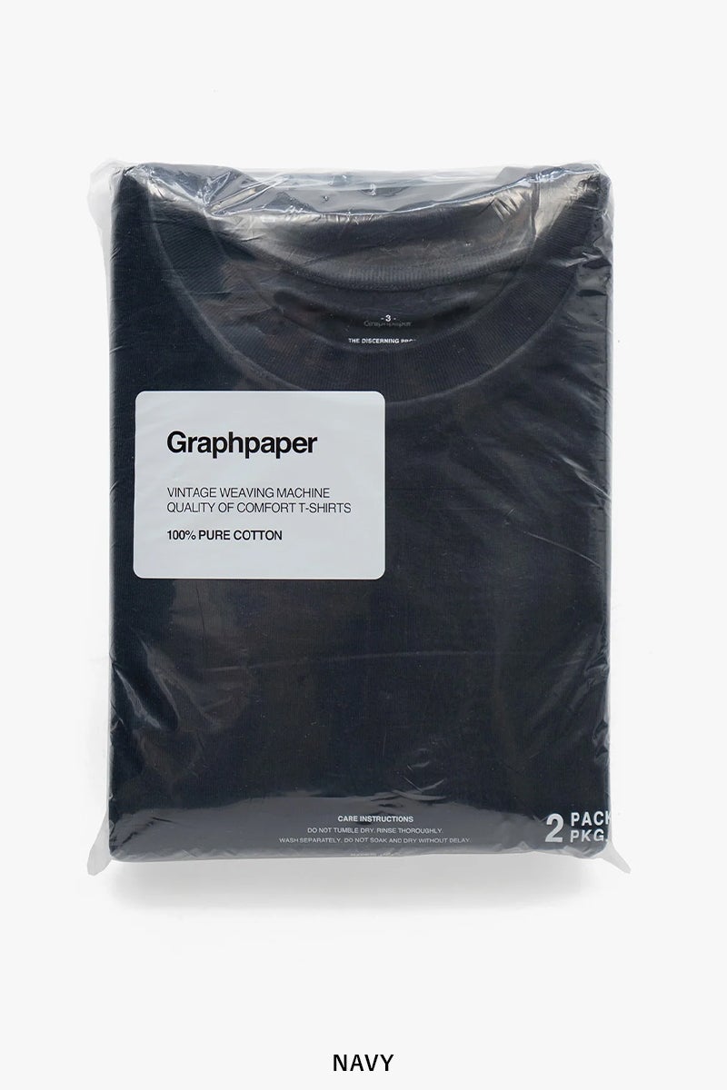 Graphpaper(グラフペーパー) 2-Pack Crew Neck Tee 2パッククルーネックTシャツ GU262-70013B