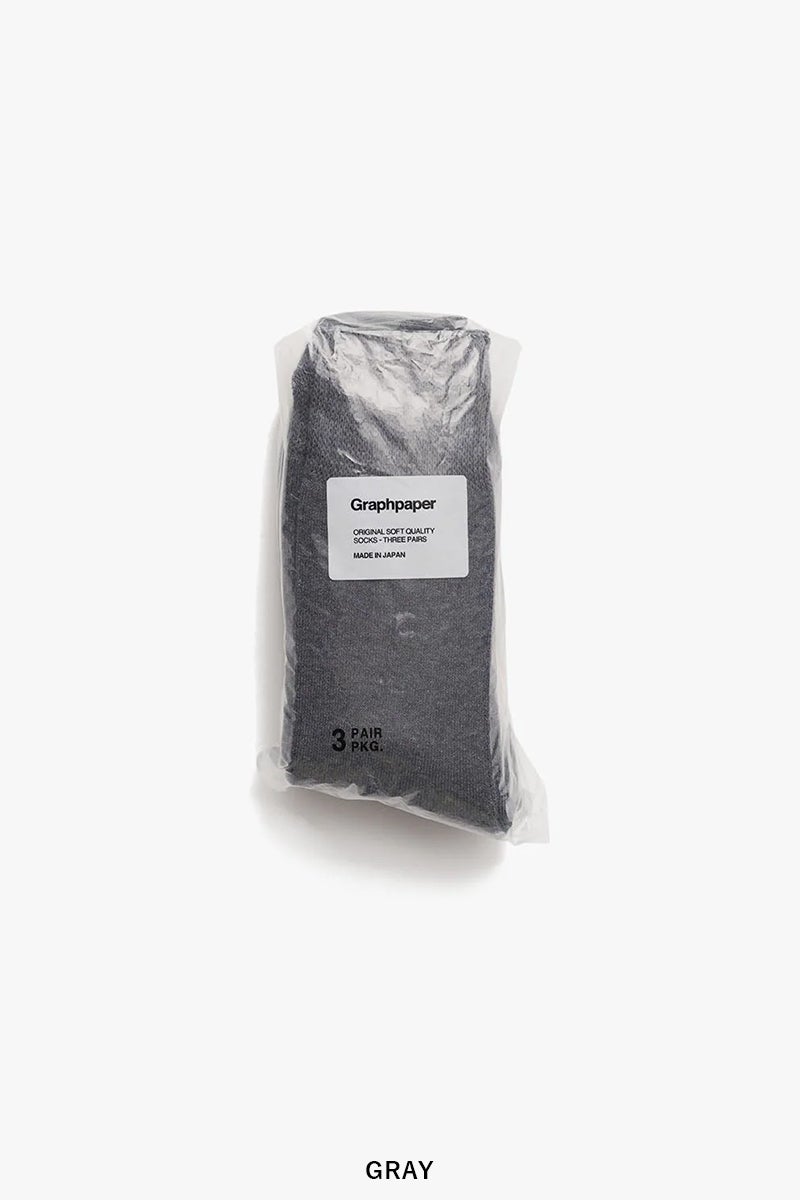 Graphpaper(グラフペーパー) 3-Pack Socks 3パックソックス GU262-90028B