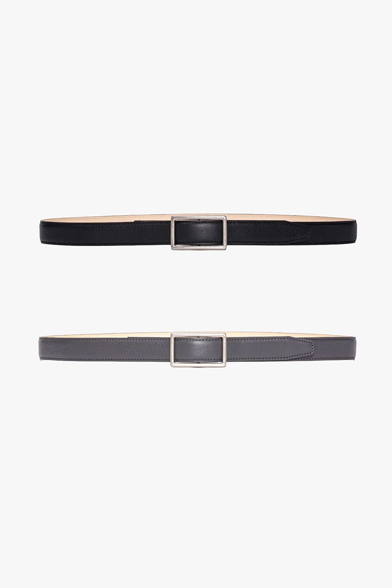 Graphpaper(グラフペーパー) Holeless Leather Classic Narrow Belt ホールレスレザークラシックナローベルト GU262-90034B