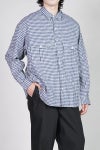Porter Classic(ポータークラシック) ROLL UP LINEN GINGHAM CHECK SHIRT ロールアップリネンギンガムチェックシャツ PC-016-3978
