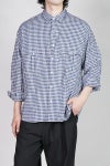 Porter Classic(ポータークラシック) ROLL UP LINEN GINGHAM CHECK SHIRT ロールアップリネンギンガムチェックシャツ PC-016-3978