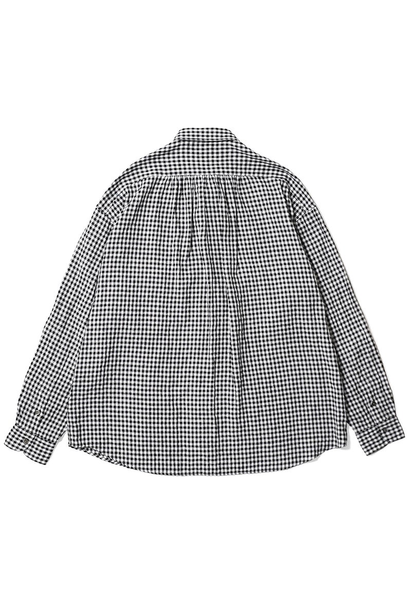 Porter Classic(ポータークラシック) ROLL UP LINEN GINGHAM CHECK SHIRT ロールアップリネンギンガムチェックシャツ PC-016-3978