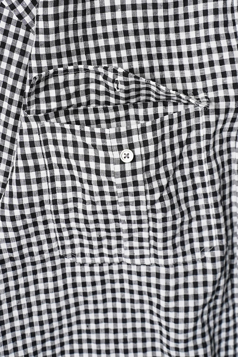 Porter Classic(ポータークラシック) ROLL UP LINEN GINGHAM CHECK SHIRT ロールアップリネンギンガムチェックシャツ PC-016-3978