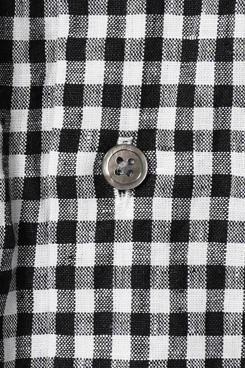 Porter Classic(ポータークラシック) ROLL UP LINEN GINGHAM CHECK SHIRT ロールアップリネンギンガムチェックシャツ PC-016-3978