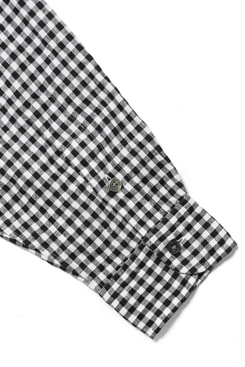 Porter Classic(ポータークラシック) ROLL UP LINEN GINGHAM CHECK SHIRT ロールアップリネンギンガムチェックシャツ PC-016-3978