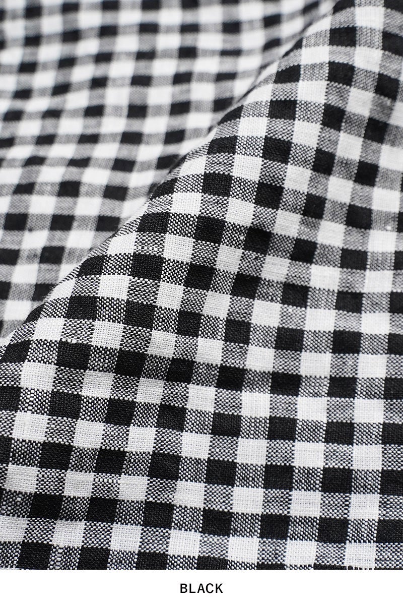 Porter Classic(ポータークラシック) ROLL UP LINEN GINGHAM CHECK SHIRT ロールアップリネンギンガムチェックシャツ PC-016-3978