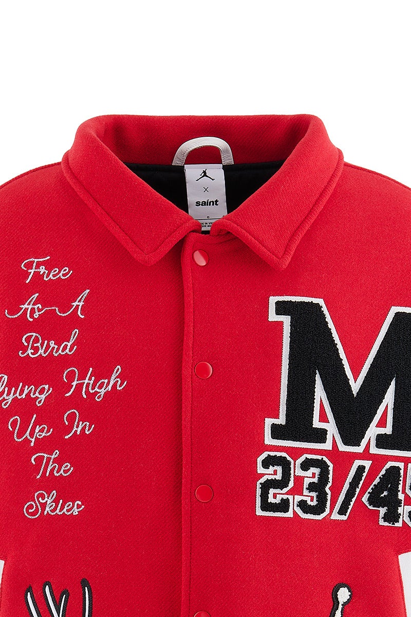 JORDAN BRAND × ©SAINT MXXXXXX (TIME) CAPSULE (ジョーダンブランド セントマイケル タイムカプセル) SM-MK8-0000-J08 / FV4726-657 / M J SM VARSITY JKT / REDxWHT バーシティジャケット