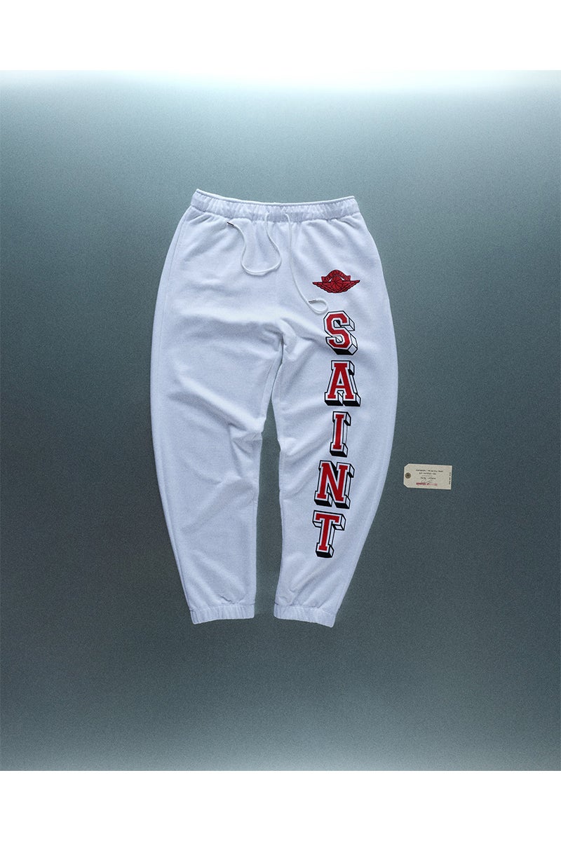 JORDAN BRAND × ©SAINT MXXXXXX (TIME) CAPSULE (ジョーダンブランド セントマイケル タイムカプセル) SM-MK8-0000-J06 / FV4720-100 / M J SM FLC PANT / WHITE フリーススウェットパンツ