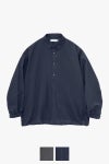 Graphpaper(グラフペーパー) Cotton Linen Seersucker LS Pullover Shirt コットンリネンシアサッカー長袖プルオーバーシャツ GM262-50033