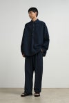 Graphpaper(グラフペーパー) Cotton Linen Seersucker LS Pullover Shirt コットンリネンシアサッカー長袖プルオーバーシャツ GM262-50033