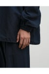 Graphpaper(グラフペーパー) Cotton Linen Seersucker LS Pullover Shirt コットンリネンシアサッカー長袖プルオーバーシャツ GM262-50033
